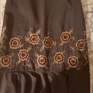 Ann Taylor Loft embroidered skirt